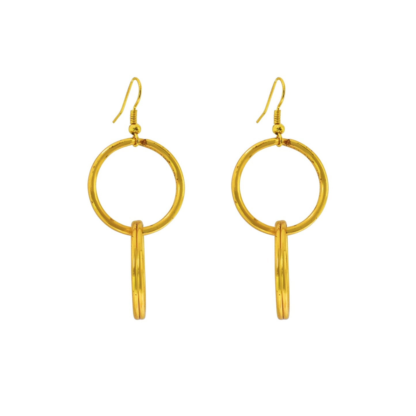 Minimalist Double Loop Earrings, Contemporary Geometric Jewelry | by lovedbynlanla-4