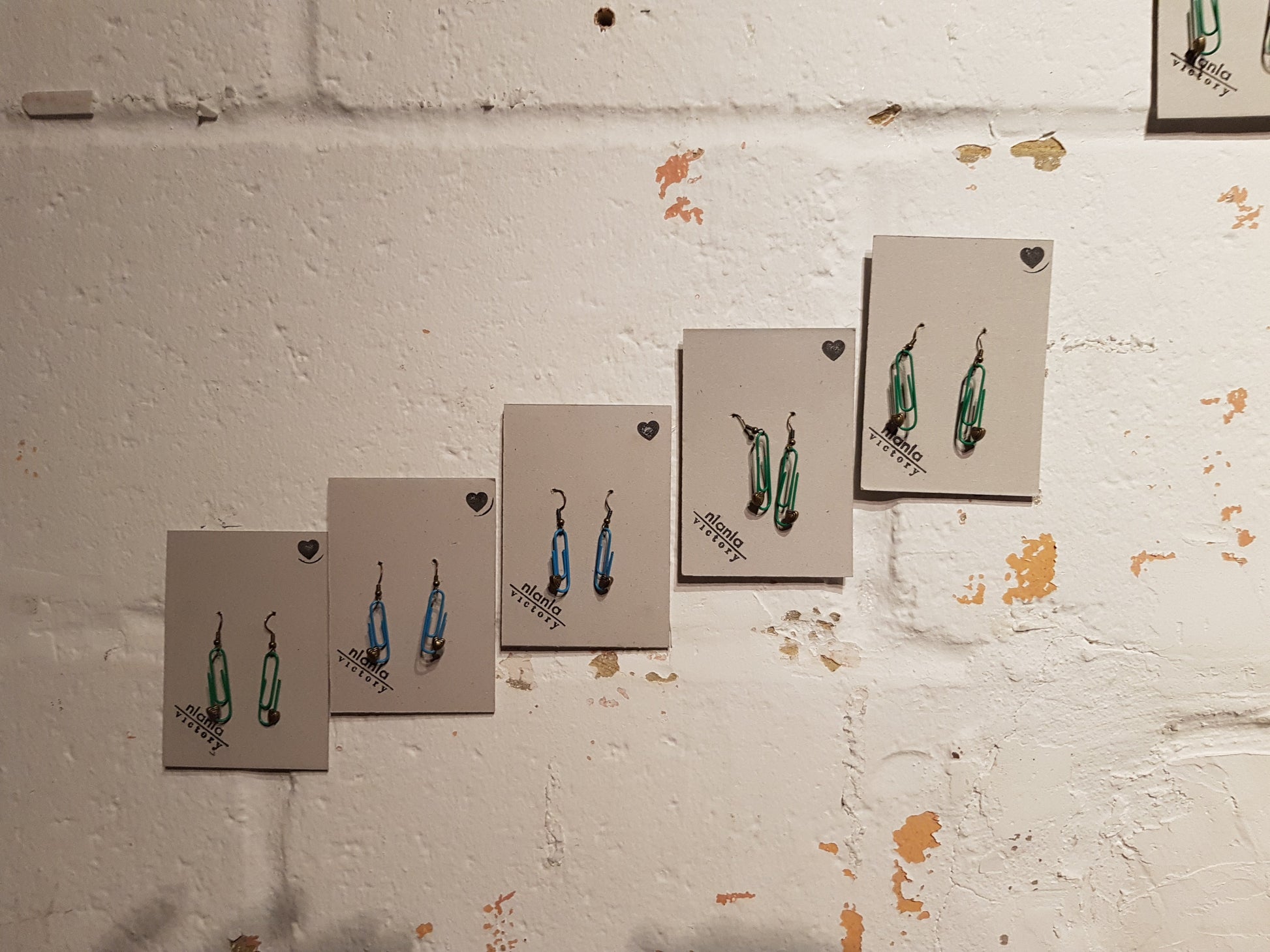 Blue Personalised Paperclip Earrings | by lovedbynlanla-3