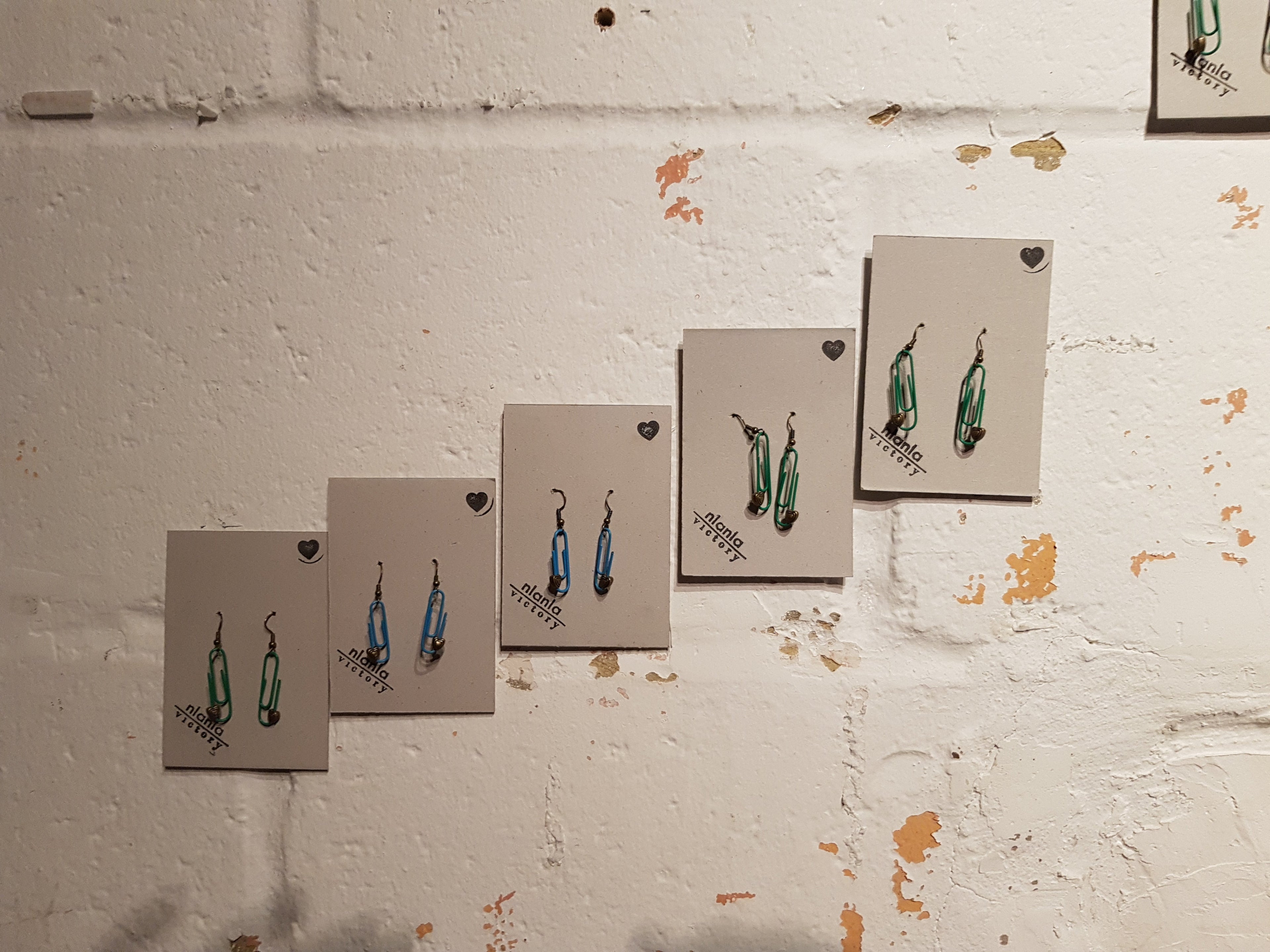 Blue Personalised Paperclip Earrings | by lovedbynlanla-3