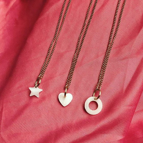 Mother of pearl circle pendant necklace | by Ifemi Jewels