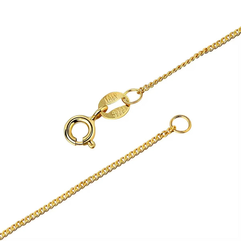 14K Gold Plated 925 Sterling Silver Elegant  Necklace Chain