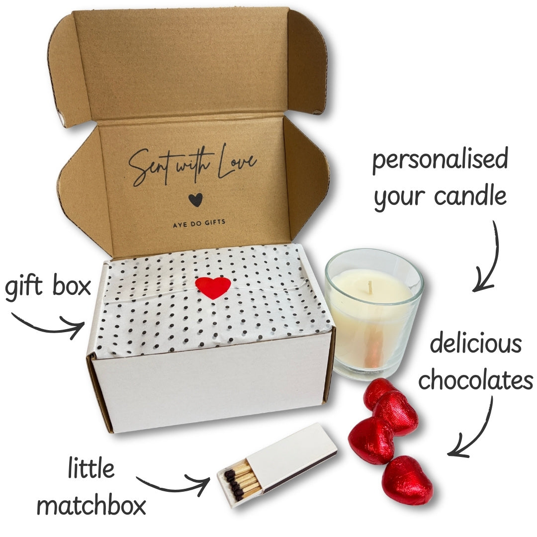 Personalised 21st Birthday Candle Gift Set – Gold Balloon | Friend, Daughter