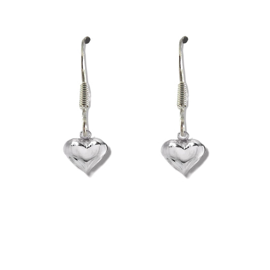 Girls Mini Puff Heart Drop Earrings - Gifts for Kids