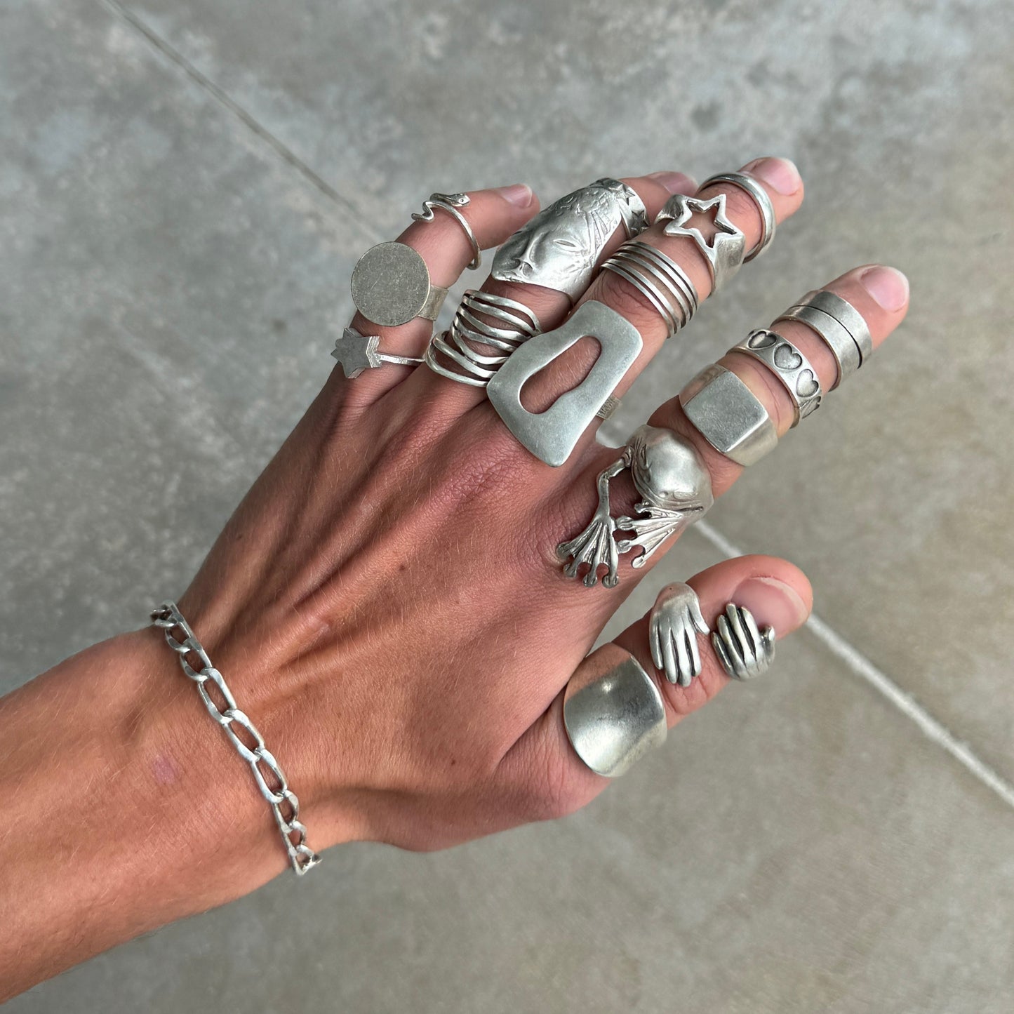Oversized Circle Silver Ring