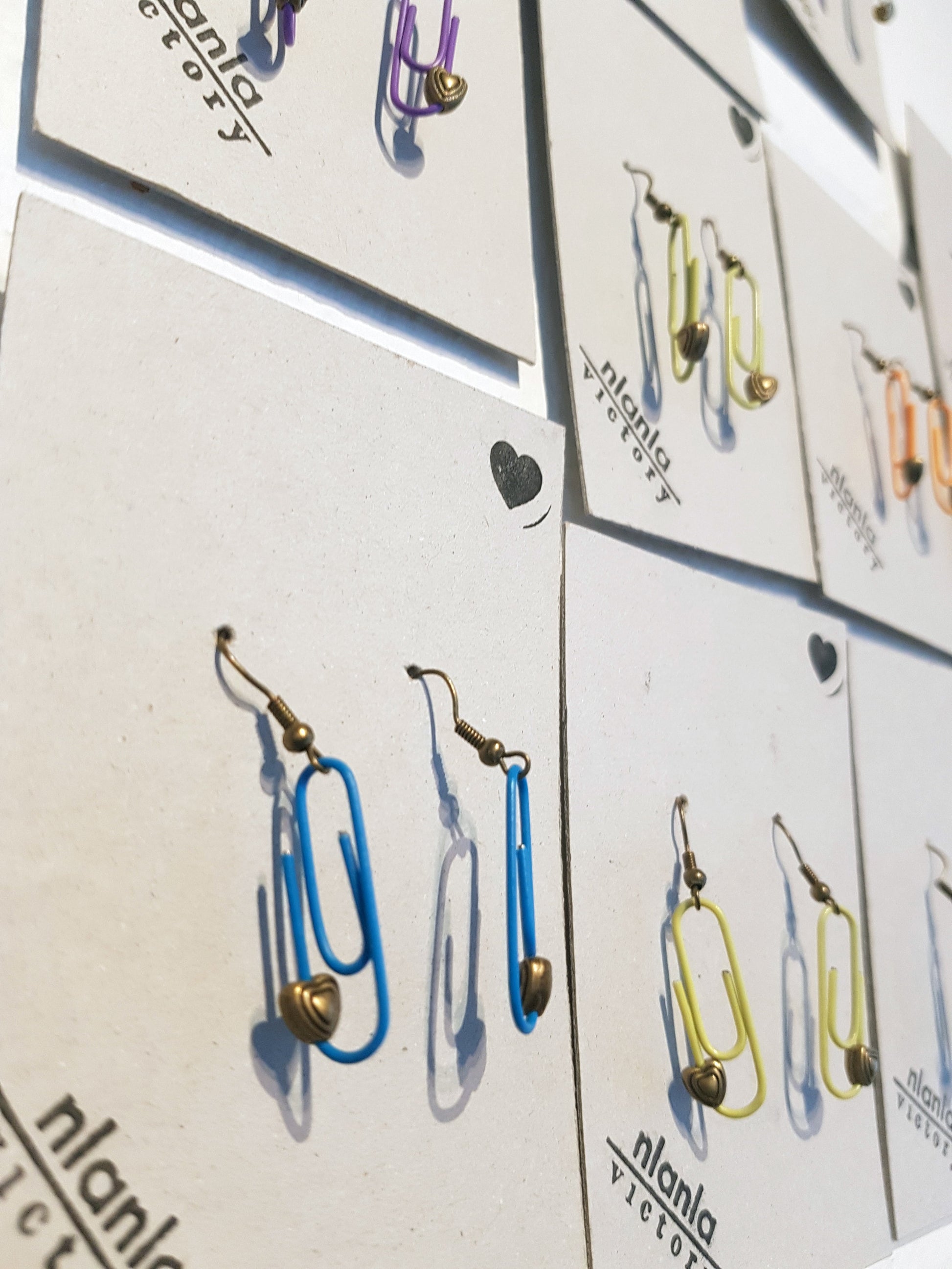 Lime Green Personalised Paperclip Earrings | by lovedbynlanla-2
