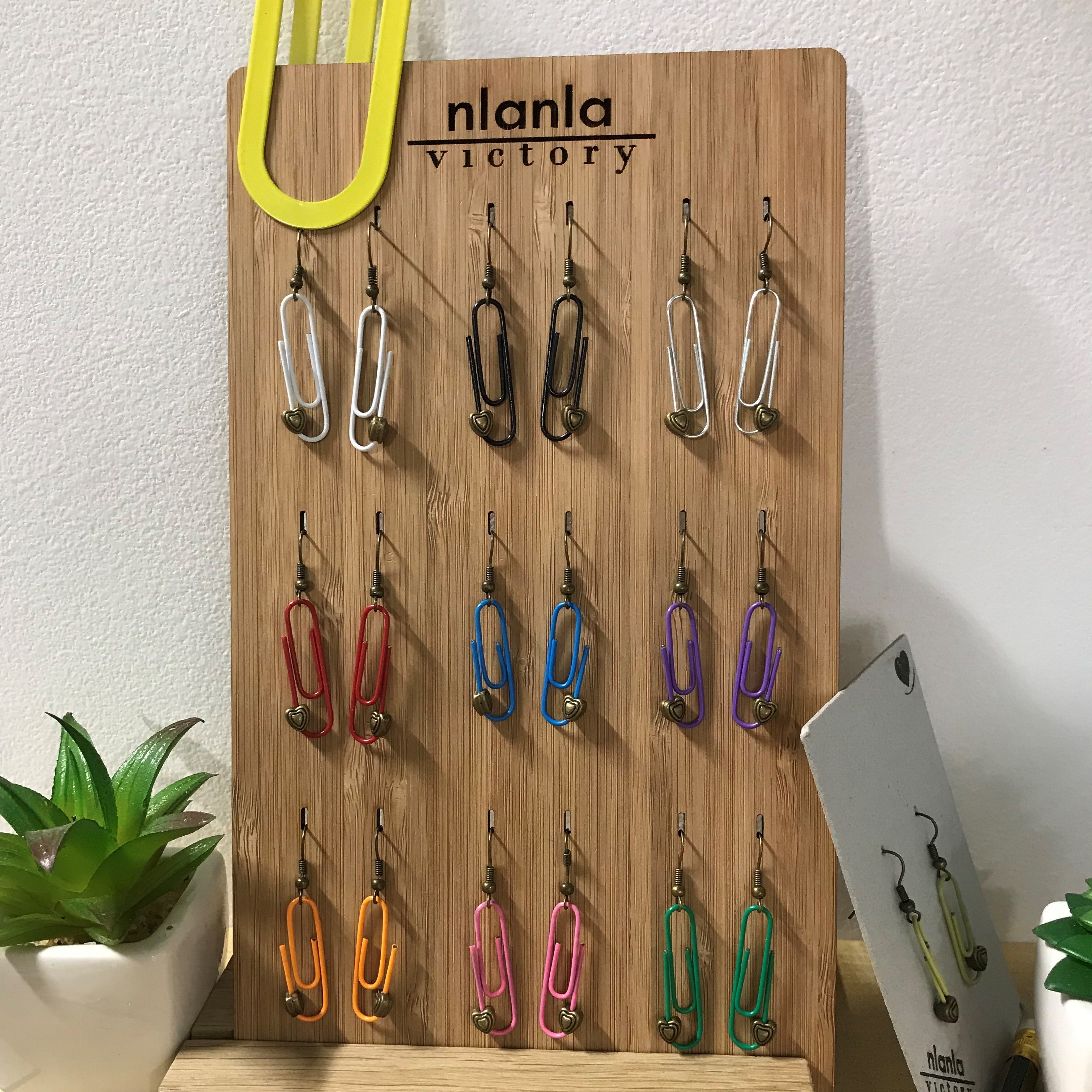 Lime Green Personalised Paperclip Earrings | by lovedbynlanla-1