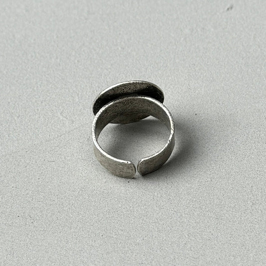 Oversized Circle Silver Ring
